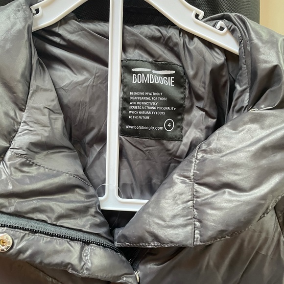 Black/gray bomboogie coat girls size 4 - Picture 2 of 2